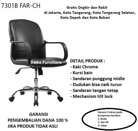 Jual kursi kerja kursi kantor merek hartz tipe 7301B FAR CH dijamin ...