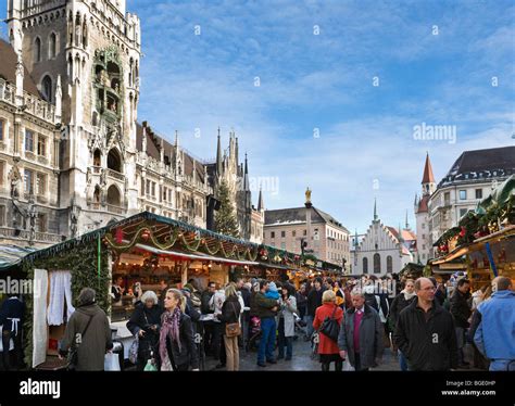 Christmas Market Weihnachtsmarkt Marienplatz Munich Stock Photos ...