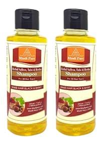 Buy Khadi Pure Herbal Saffron, Tulsi & Reetha Shampoo, 210 ml (Pack of ...