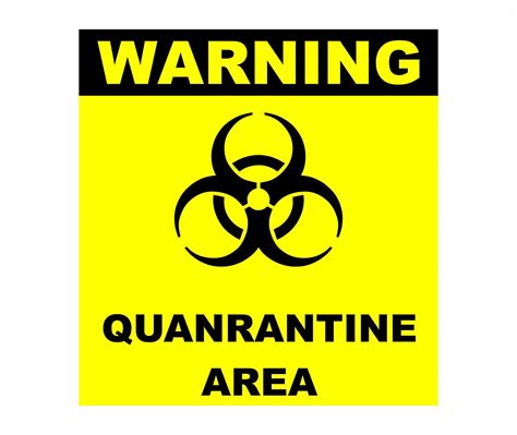 SIGNOOGLE Warning Quarantine Area Biohazard Sign Small Printing ...