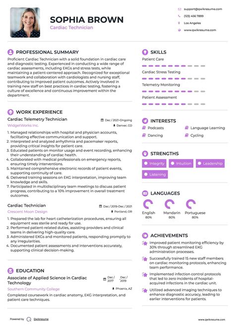 10+ Cardiac Technician Resume Samples & Templates for 2025
