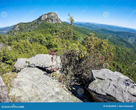Landscape Views on Top of Table Rock Mountain Nc Stock Photo - Image of ...