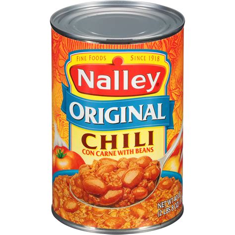 Nalley Original Con Carne W/Beans Chili 40 Oz Can - Walmart.com