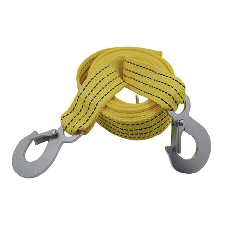 Heavy Duty Tow Strap with Safety Metal Hooks 2’’×12ft, 6600lbs Break ...