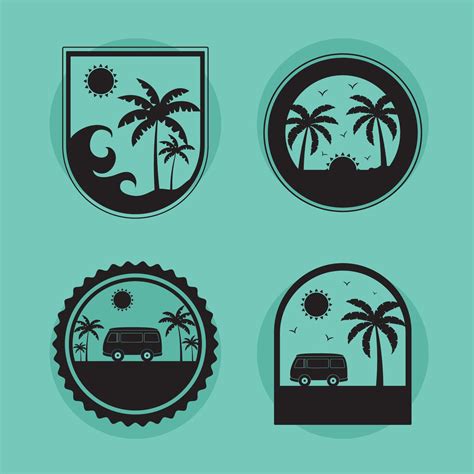 four surf icons 21373801 Vector Art at Vecteezy