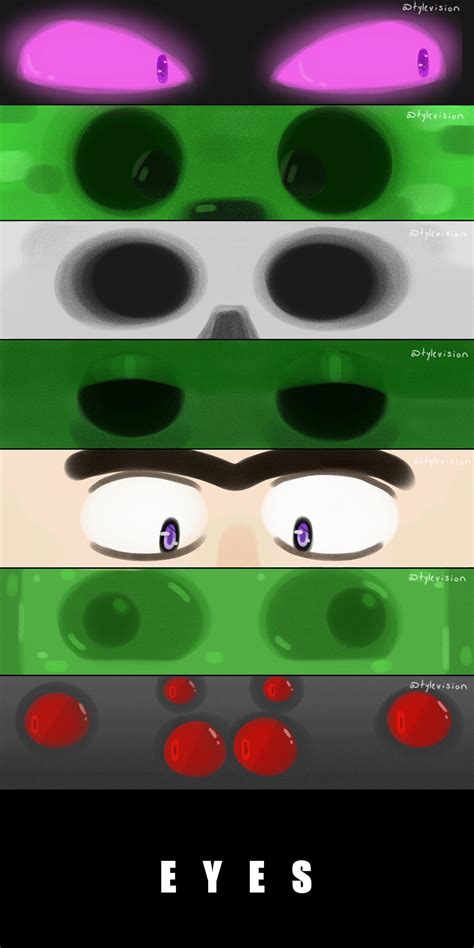 Minecraft Hostile Mob Eyes by tylevision on DeviantArt