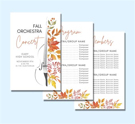 Image result for Fall Concert Program Design Templates