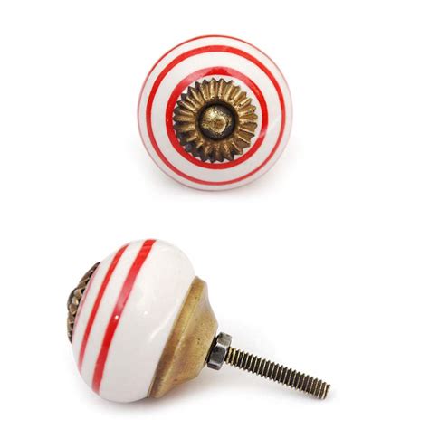 Red Round line with White base knob – NEERJA INTERNATIONAL INC