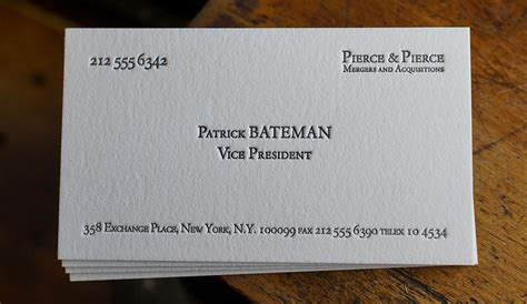 American Psycho Business Card Template 的图像结果