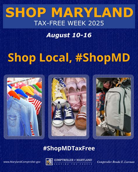 2025 Shop Maryland Tax-Free Week details announced