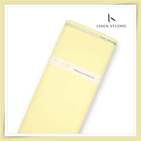 Burgoyne Premium Linen 70 Lea Shirting - Butter Yellow (NEW) (Most Sel ...
