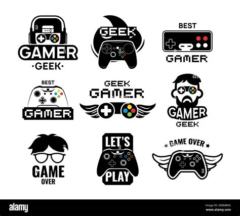 Video game logo set Stock Vector Image & Art - Alamy