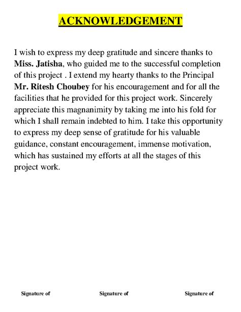 Acknowledgement - Youbcan use it - ACKNOWLEDGEMENT I wish to express my ...