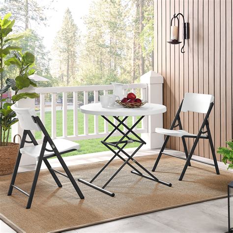 Living and More 32inch Height-Adjustable Round Table, TV Tray, Portable ...