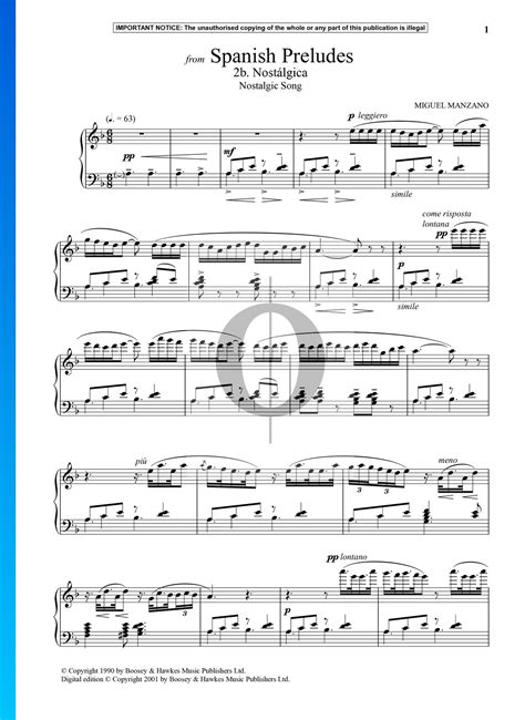 Spanish Preludes: 2b. Nostalgica (Nostalgic Song) (Miguel Manzano ...