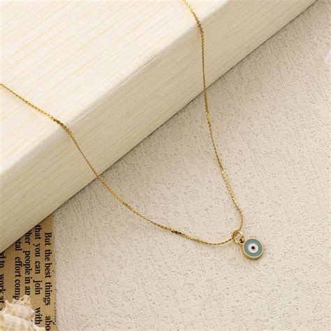 Blue Gold Round Necklace | Salty – Salty Accessories