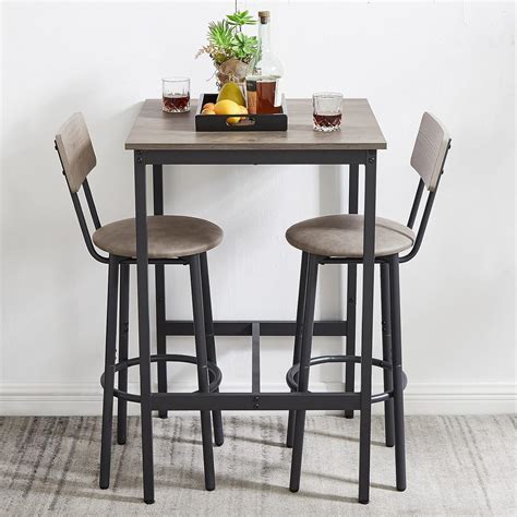 Amazon.com - CALABASH 3-Piece Bar Table and Chairs Set for Small Space ...