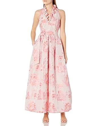 Buy Jessica Howard Women's Ruffle Neck Ballgown, Pink, 10 at Amazon.in