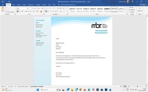 Microsoft Word Letterhead Template - 13/02/2026 16:15 EST | Freelancer