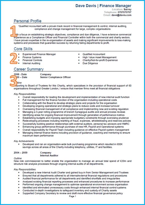 Image result for Good CV Example