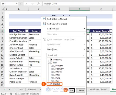 How to Filter in Excel When There Is Space 的图像结果