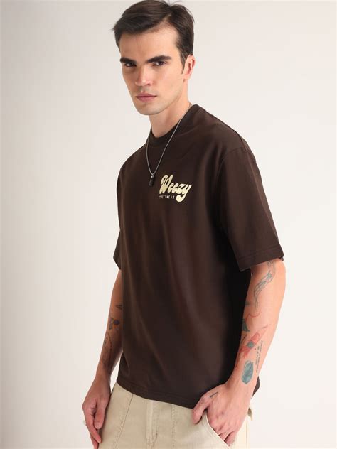 Chocolate Brown Call Me Oversized T-Shirt