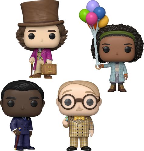 Wonka (2023) Funko Pop! - Juego completo de películas (4) Willy Wonka ...
