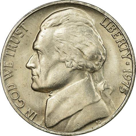 Five Cents 1975 Jefferson Nickel, Coin from United States - Online Coin ...