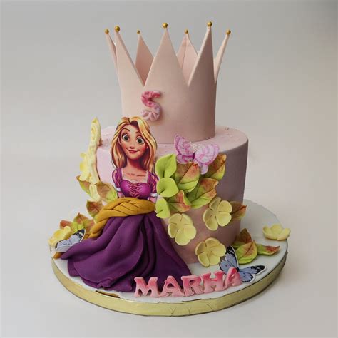 Rapunzel Birthday Cake – Princess Cake with Crown – Crave by Leena