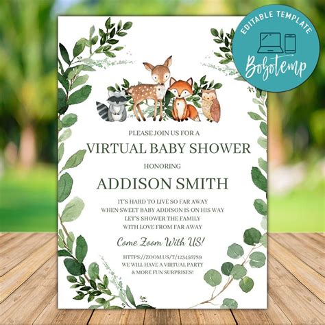 virtual baby shower invitation wording