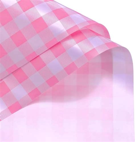 SAKSHAM Paper Korean Check Pattern Flower Wrapping Sheets 58cm x 58cm ...