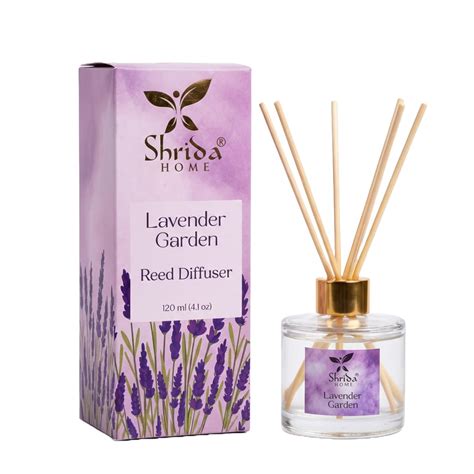 Shrida Home Lavender Reed Diffuser 120ml for Home - Premium Glass Aroma ...