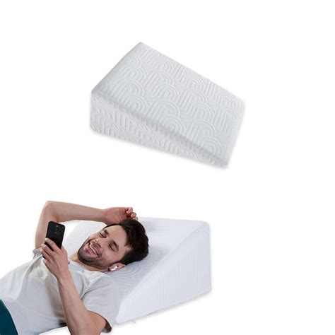 The White Willow Bed Wedge Pillow for Sleeping, Leg Elevation ...