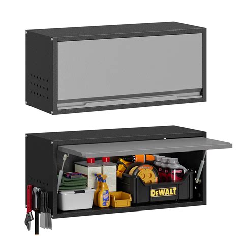 Bestoo Metal Garage Wall Cabinet, Garage Cabinets Wall Mounted with Up ...