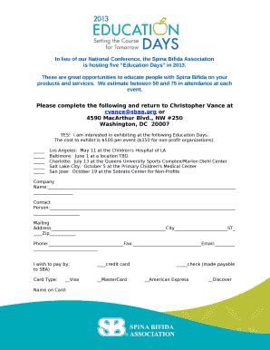 In lieu of our National Conference, the Spina Bifida Association ...