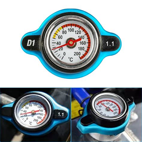 Buy Radiator Cap with Temperature Gauge 1.1 Bar 16PSI Compatible For ...