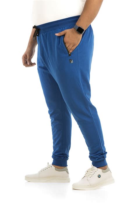 Men Plus Size Royal Blue Track Joggers Pant – Big & Bigger