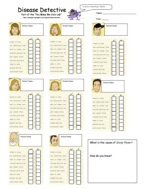 Fillable Online Or just go to Human Biology Module 8 Disease Detective ...