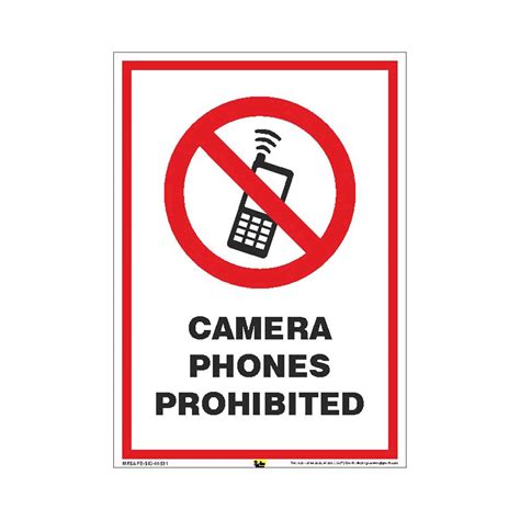 Mr. Safe - Camera Phones Prohibited Sign Sunboard A3 (11.7 inch X 16.5 ...