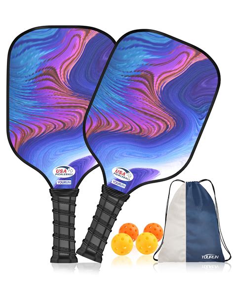 Yourun Pickleball Paddle Pickleball Paddle Set Of 2 Carton Fiber ...