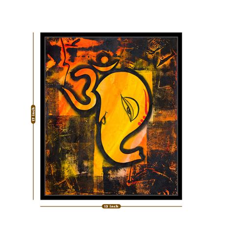 God Ganesh Ji Theme. 1 Framed Canvas Canvas Painting, Framed Canvas Ar ...