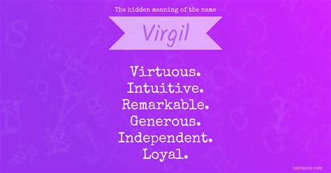 What Does The Word Virgil Mean at Caren Knuckles blog