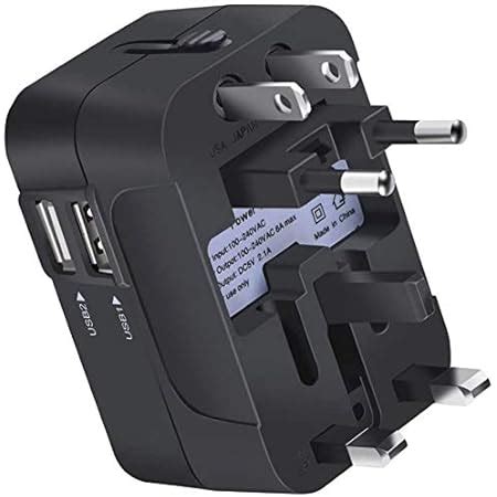 rts Dual USB Universal Travel Adapter, International All in One ...