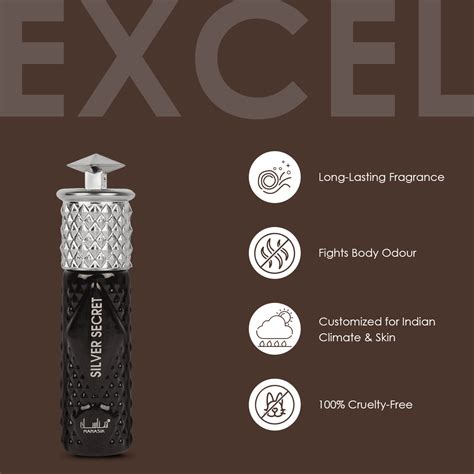 Manasik Silver Secret Premium Attar, Fresh & Soothing Fragrance, Long ...