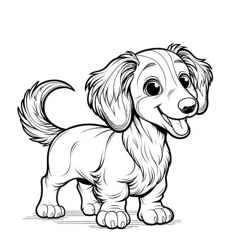 Dachshund dog coloring page Lulu Pages