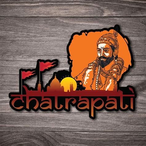Chhatrapati With Fort - Shivaji Maharaj Sticker | Zatags – Zatags