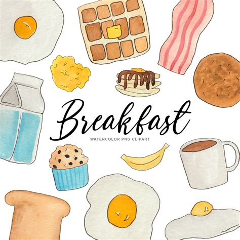 Cooked Breakfast Clipart Etsy