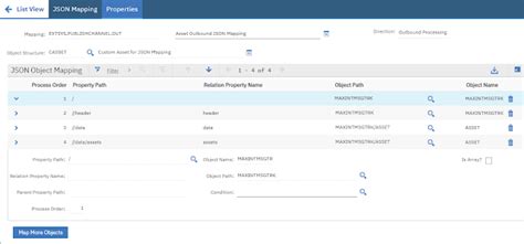 Image result for Updating JSON Data in JSON Mapping in Maximo