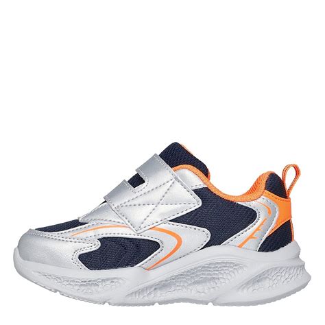 Skechers | Kids' Meteor Lights Leather Light Up Trainers | Leather ...