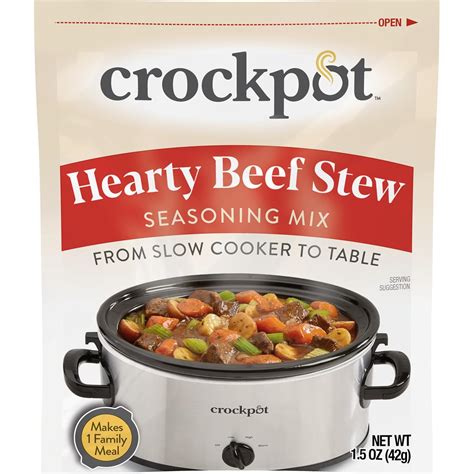 Amazon.com : Crock-Pot Hearty Beef Stew Seasoning Mix, 1.5 Ounce (Pack ...